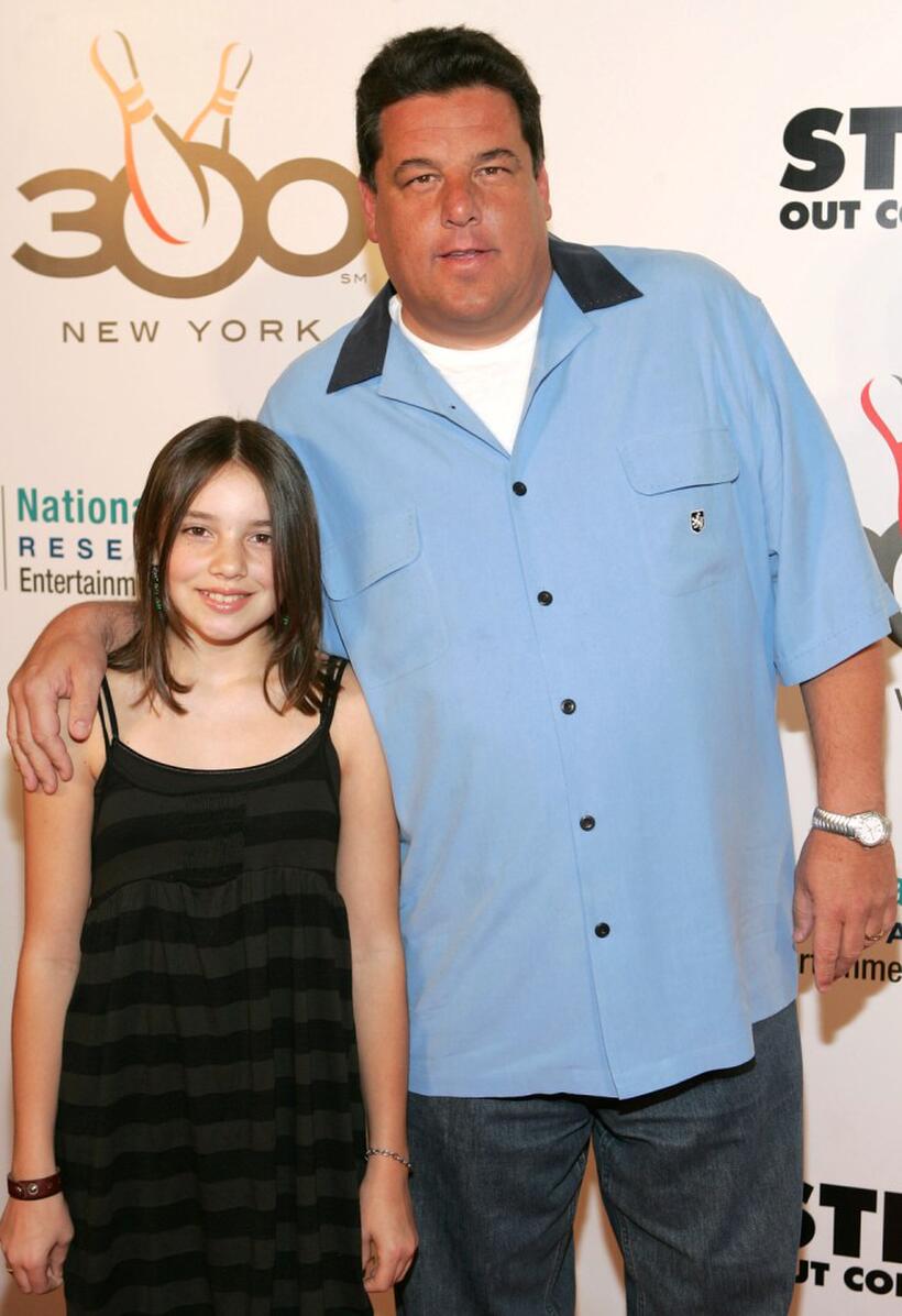 Sierra and her father Steven R. Schirripa at the Bowl to Strike Out Colon Cancer.