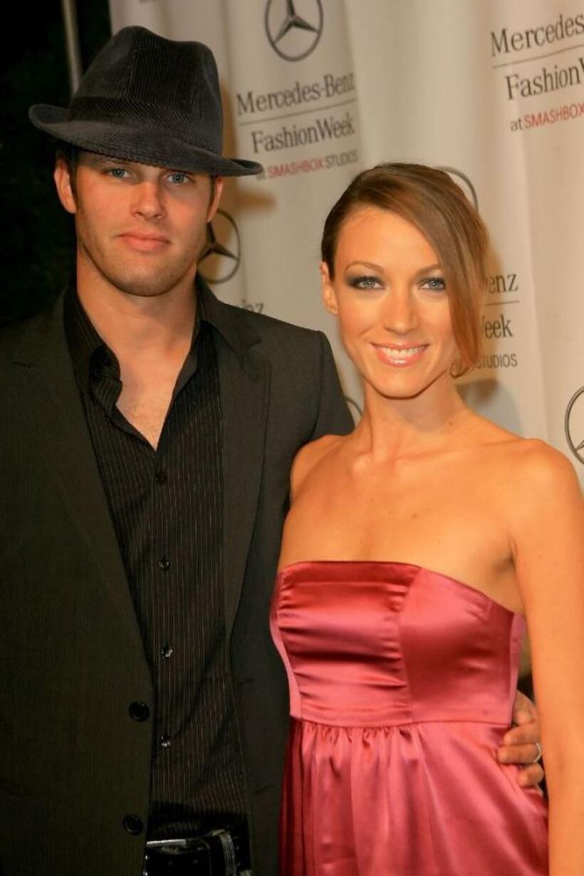 Travis Schuldt and Natalie Zea at the Mercedes Benz Fashion Week.