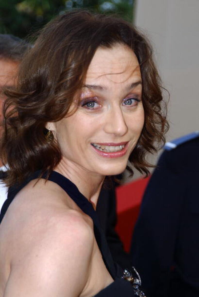 Kristin Scott Thomas at the screening of 'Les Invasions barbares' in Cannes, France. 