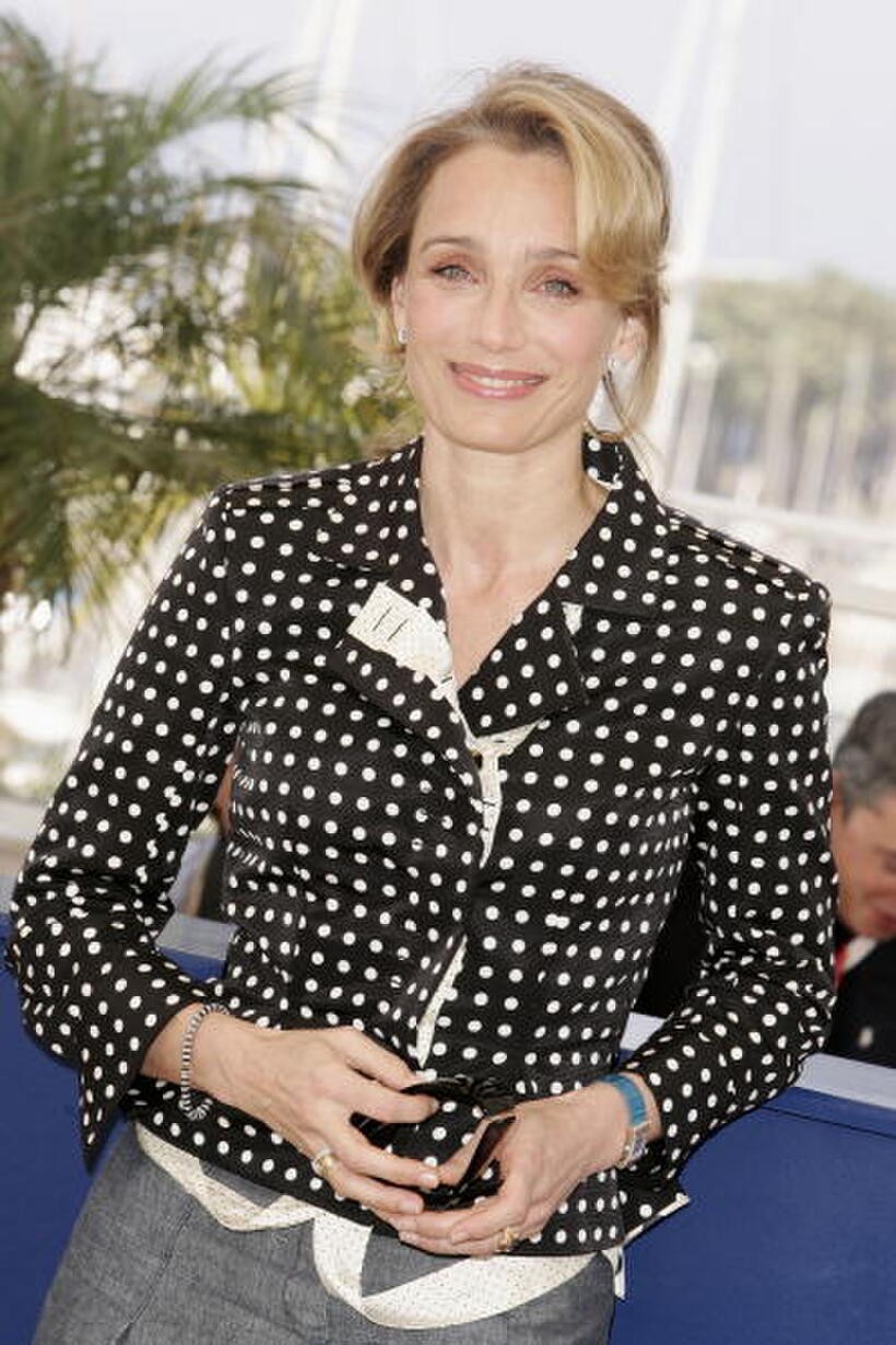 Kristin Scott Thomas at a photocall for the film “Chromophobia” in Cannes, France.