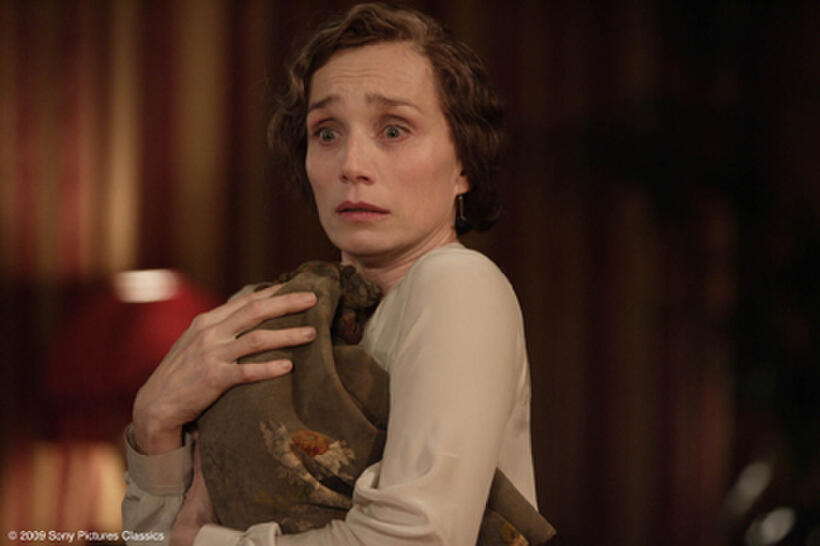 Kristin Scott Thomas as Mrs. Whittaker in "Easy Virtue."