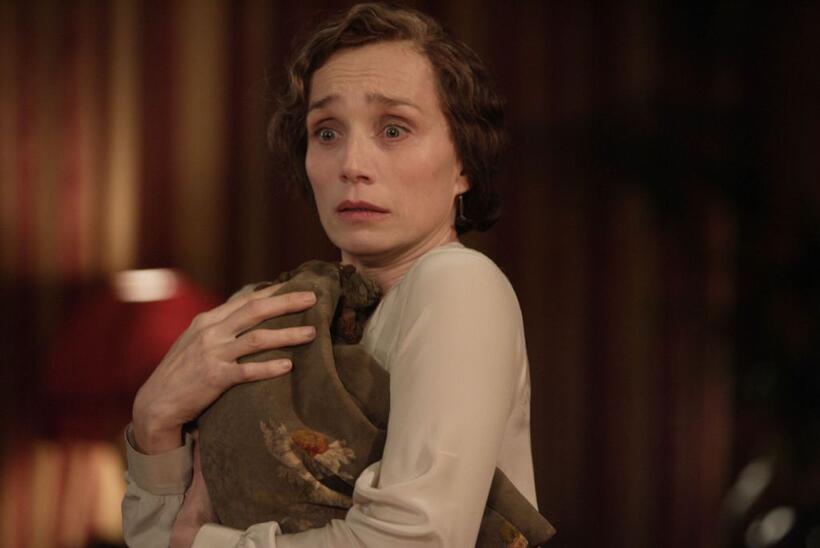 Kristin Scott Thomas as Mrs. Whittaker in "Easy Virtue."