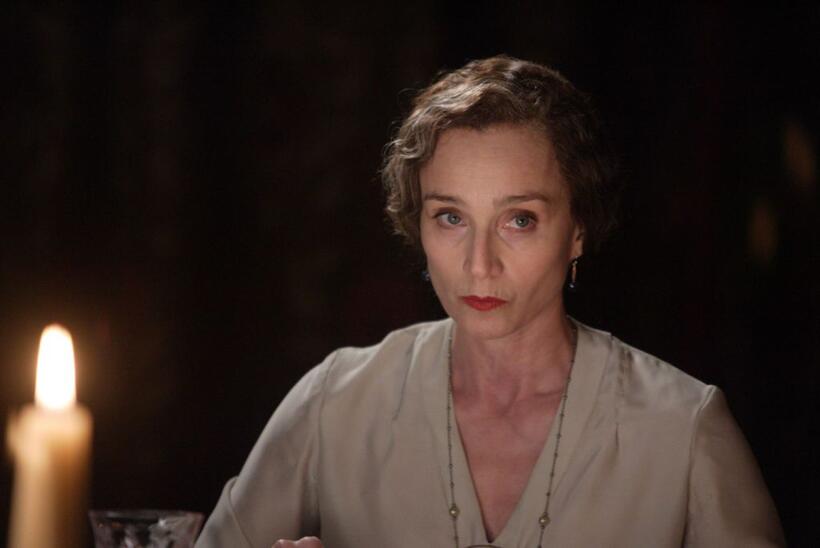Kristin Scott Thomas as Mrs. Whittaker in "Easy Virtue."