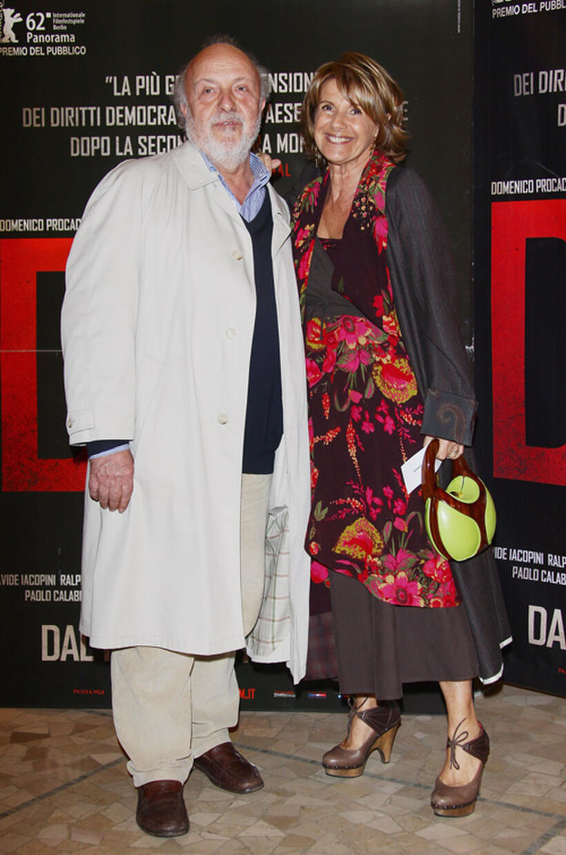 Renato Scarpa and Lella Costa at the Milan premiere of "Diaz - Don't Clean Up This Blood."