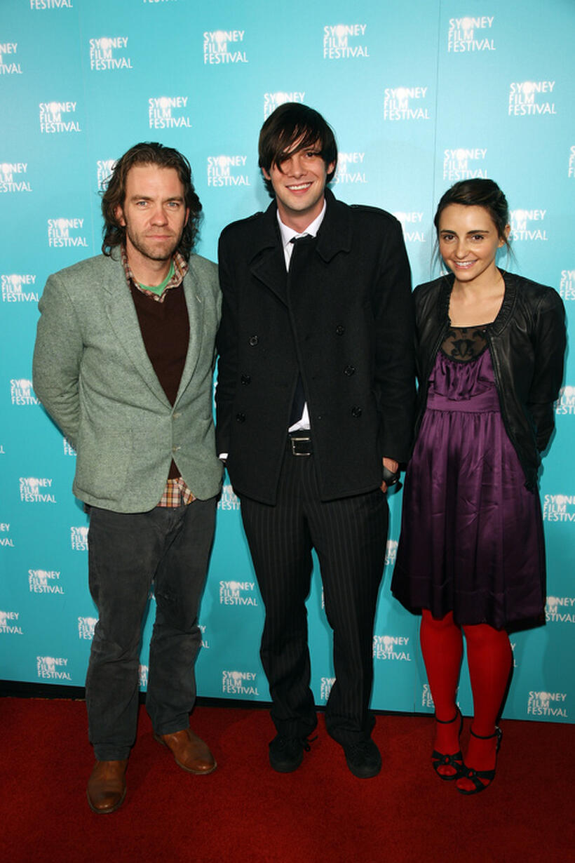 Brendan Cowell, Toby Schmitz and Pia Miranda at the Australian premiere of "Three Blind Mice."