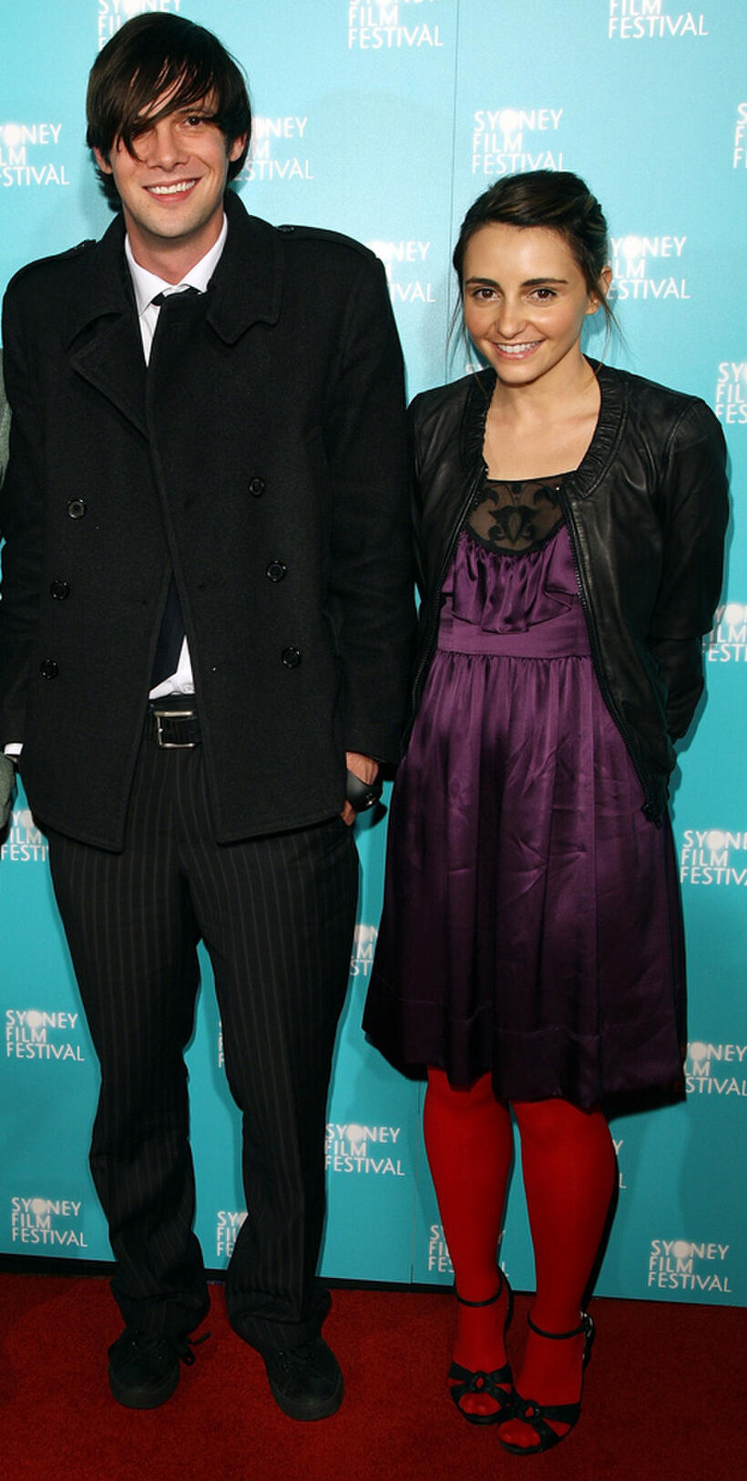 Toby Schmitz and Pia Miranda at the Australian premiere of "Three Blind Mice."