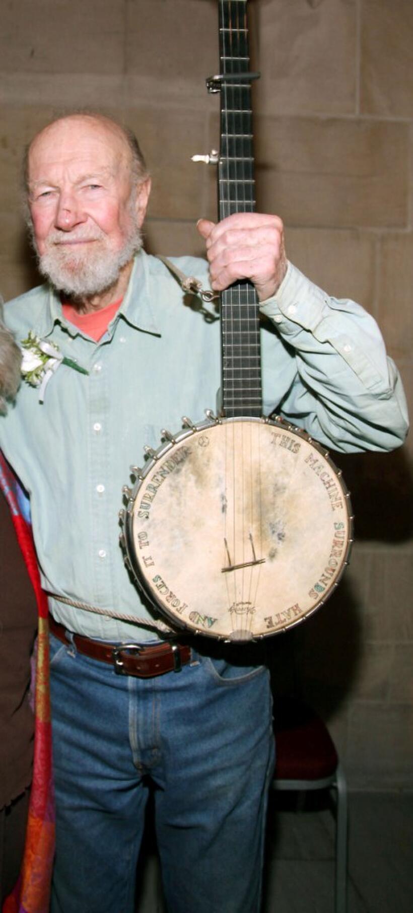 Pete Seeger at the memorial celebration of Odetta.