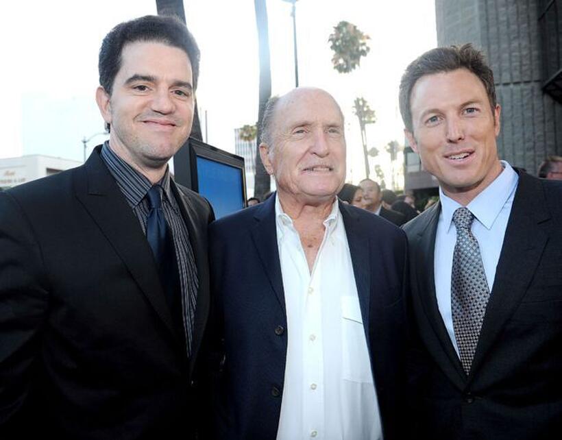 Aaron Schneider, Robert Duvall and producer Dean Zanuck at the premiere of "Get Low."