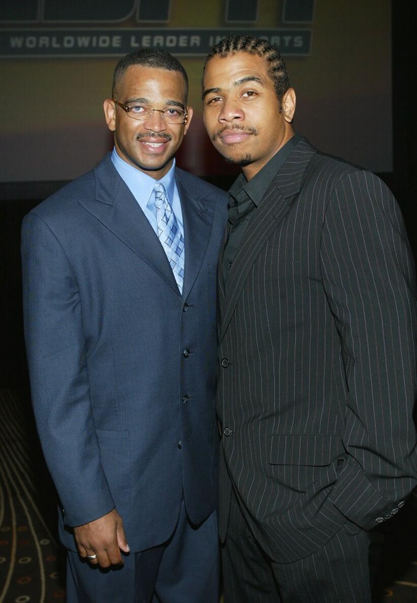 Stuart Scott and Omar Gooding at the ESPN summer TCA.