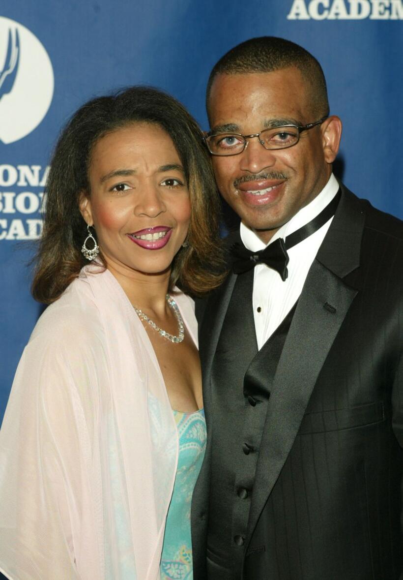 Stuart Scott and Guest at the 25th Annual Sports Emmy Awards.