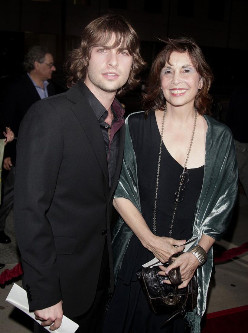 Robert Schwartzman and Talia Shire at the premiere of "The Darjeeling Limited."