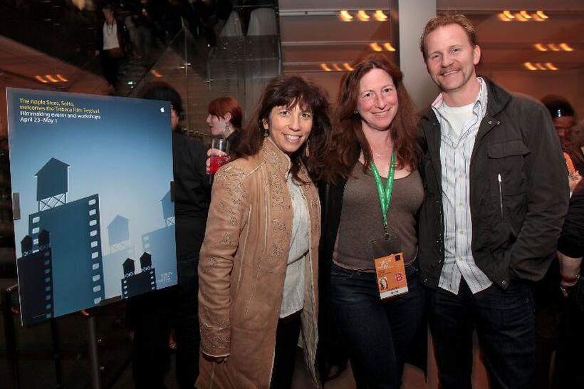 Robin Bronk, Deborah Scranton and Morgan Spurlock at the TFF Filmmaker party during the 2010 Tribeca Film Festival.