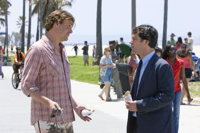 Jason Segel as Sydney Fife and Paul Rudd as Peter Klaven in "I Love You, Man."