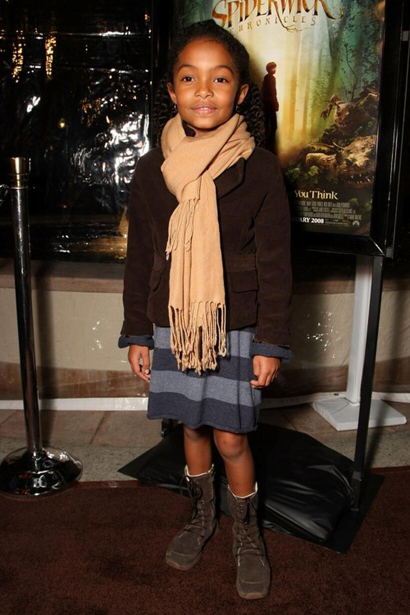 Yara Shahidi at the premiere of "The Spiderwick Chronicles."