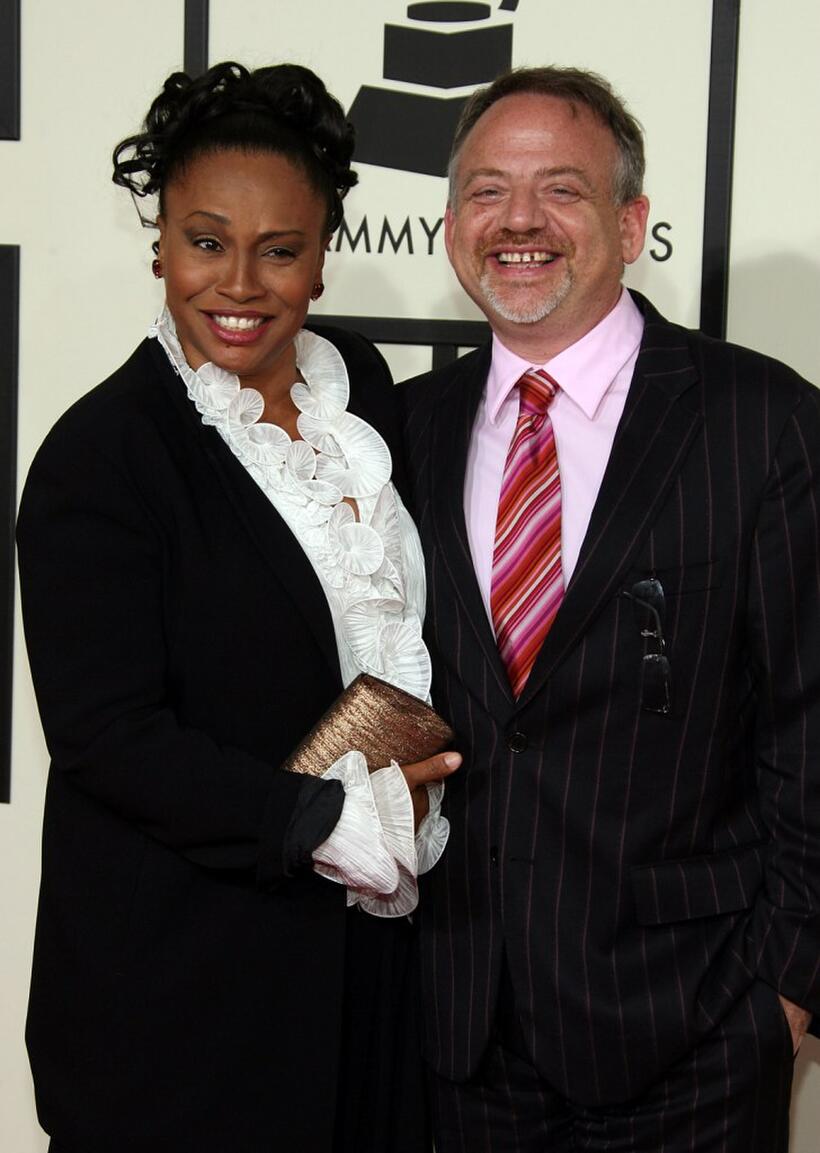 Jennifer Lewis and Marc Shaiman at the 50th Annual Grammy awards.