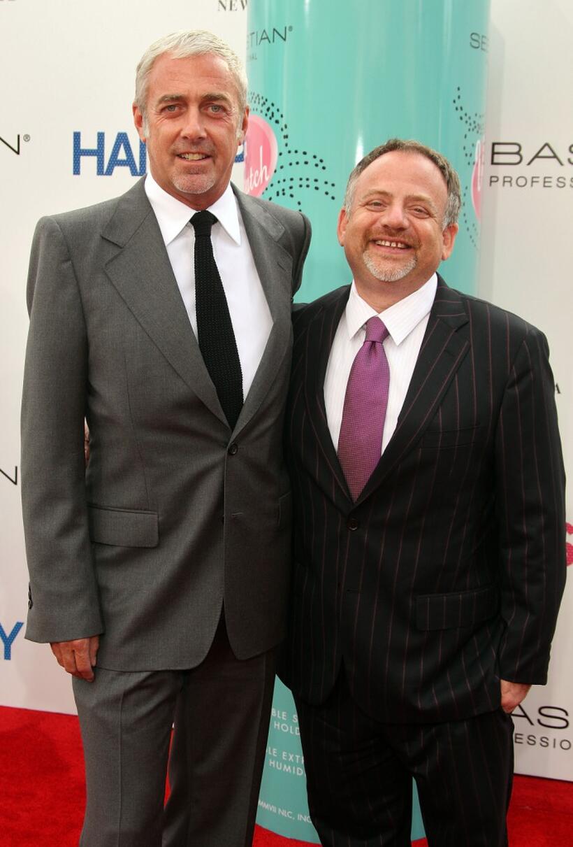 Producers Scott Wittman and Marc Shaiman at the Los Angeles premiere of "Hairspray."