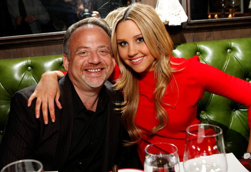 Marc Shaiman and Amanda Bynes at the "Hairspray" dinner.