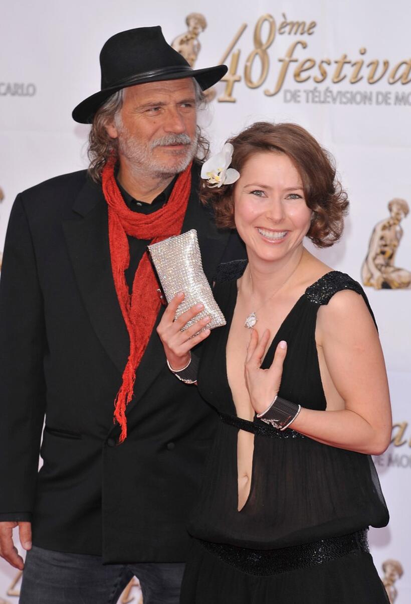 Rade Serbedzija and Agata Gotova at the 2008 Monte Carlo Television Festival.
