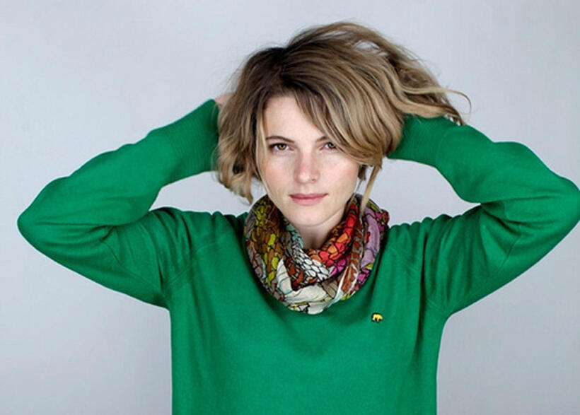 Director Amy Seimetz on the set of "Sun Don't Shine."