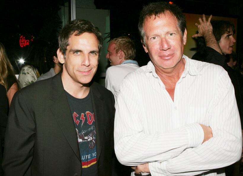 Ben Stiller and Garry Shandling at the after party of the premiere of "The 40 Year-Old Virgin."