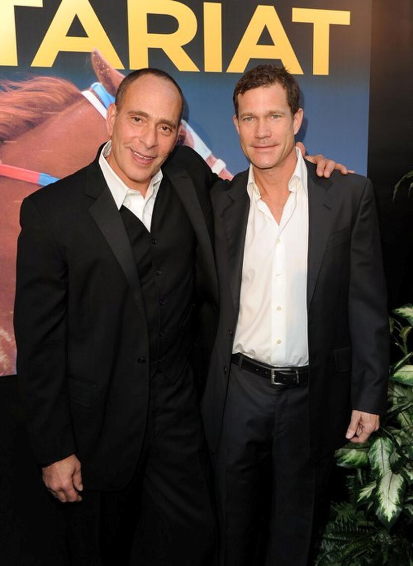 Nestor Serrano and Dylan Walsh at the premiere of "Secretariat."