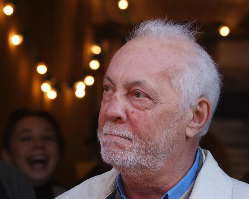 Michel Serrault in Honfleur during the inauguration of the Allee Alphonse Allais.