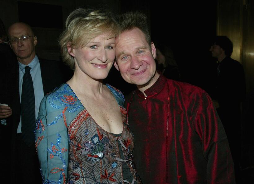 Glenn Close and Peter Sellars at the Risk-Takers In the Arts honors Benefit.