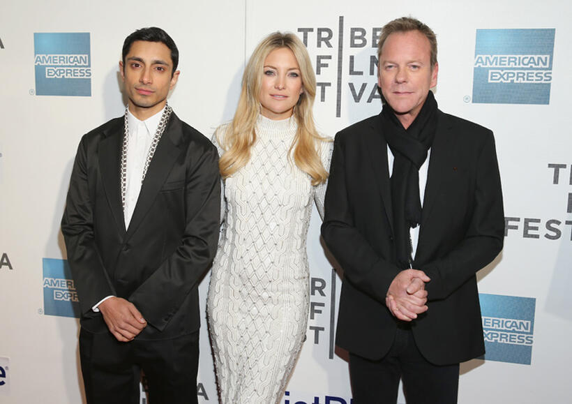 Rizwan Ahmed, Kate Hudson and Kiefer Sutherland at the New York premiere of "Reluctant Fundamentalist" during the 2013 Tribeca Film Festival.