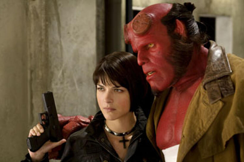 Selma Blair and Ron Perlman in "Hellboy II: The Golden Army."