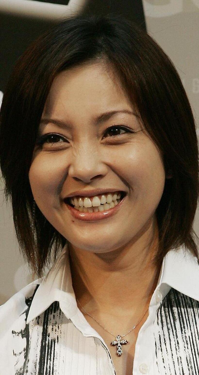 Asaka Seto at the promotional event of "Black Night."