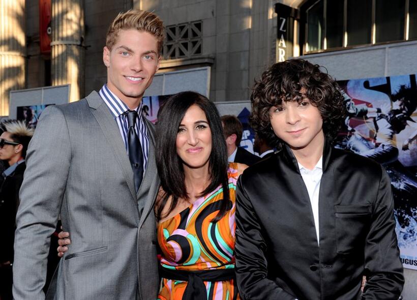 Joe Slaughter, Jennifer Gibgot and Adam G. Sevani at the world premiere of "Step Up 3D."