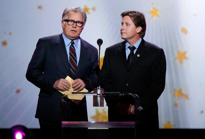 Martin Sheen and Emilio Estevez at the 12th Annual Critics Choice Awards held at the Santa Monica Civic Auditorium.