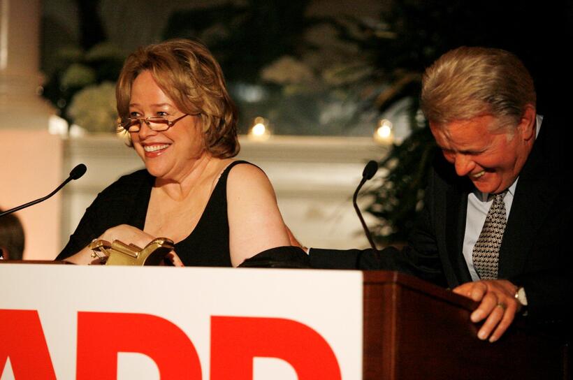 Martin Sheen and Kathy Bates at the Sixth Annual Movies For Grownups Awards at The Hotel Bel-Air.