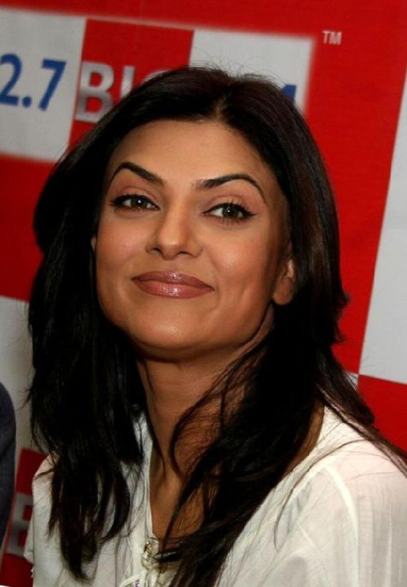 Sushmita Sen at the radio station in Mumbai.