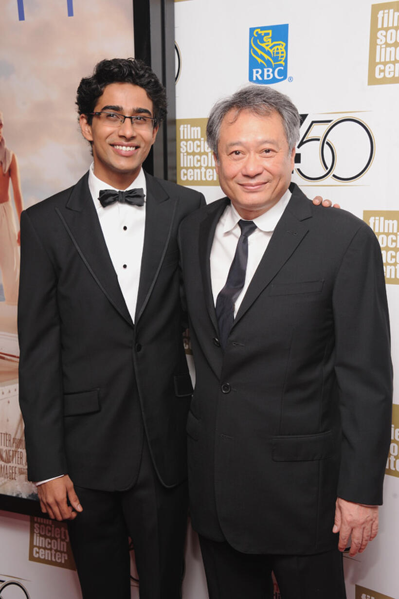 Suraj Sharma and director Ang Lee at the Opening Night Gala of "Life of Pi" during the 50th New York Film Festival in New York City.