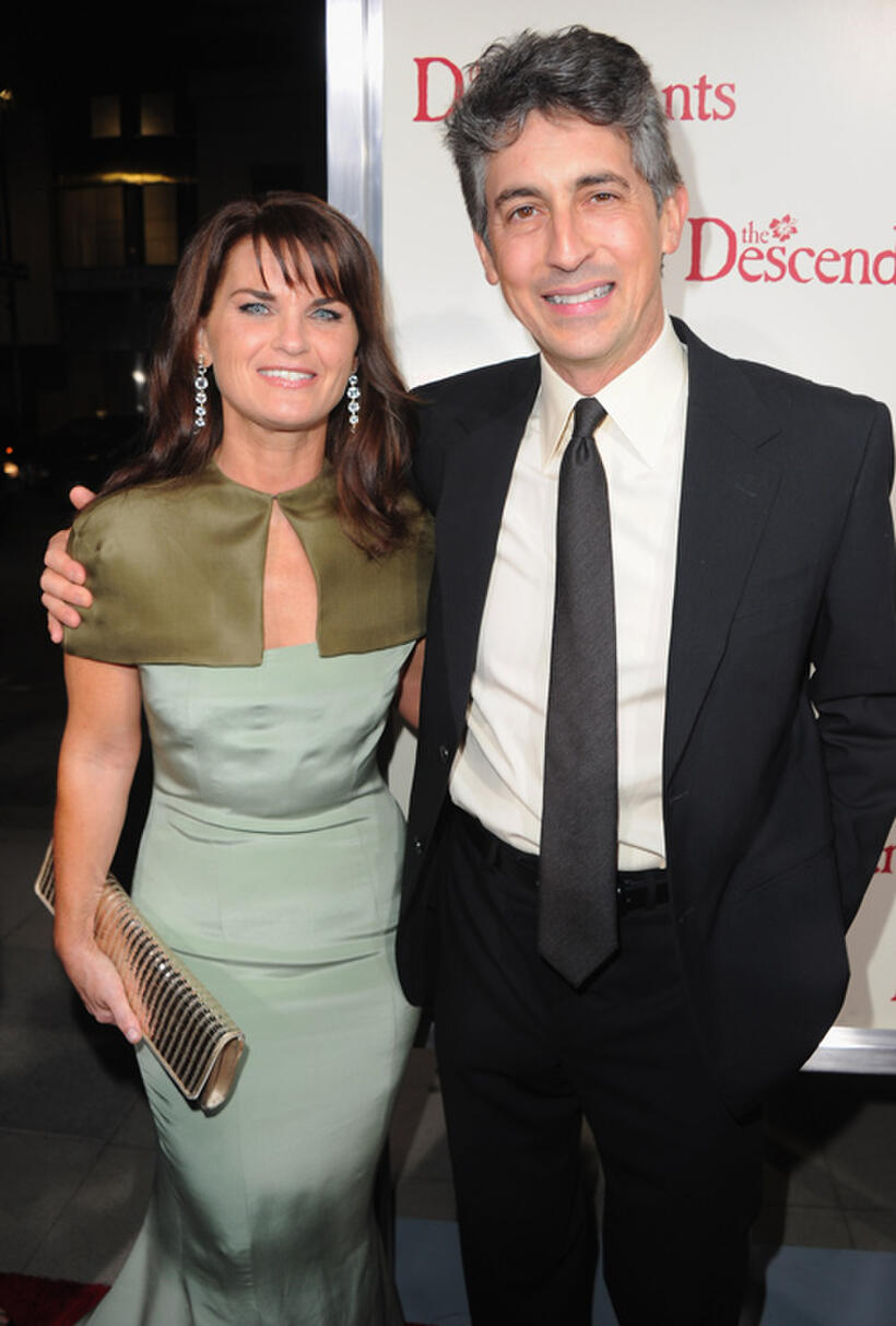 Mary Birdsong and Director Alexander Payne at the California premiere of "The Descendants."
