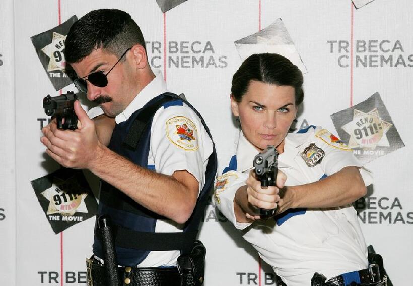 Ben Garant and Mary Birdsong at the special screening of "Reno 911!: Miami."