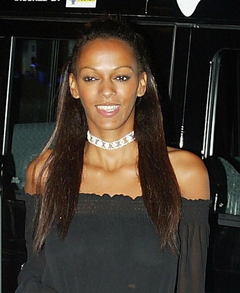 Judi Shekoni at the Hunter Hunted Exhibition in London.