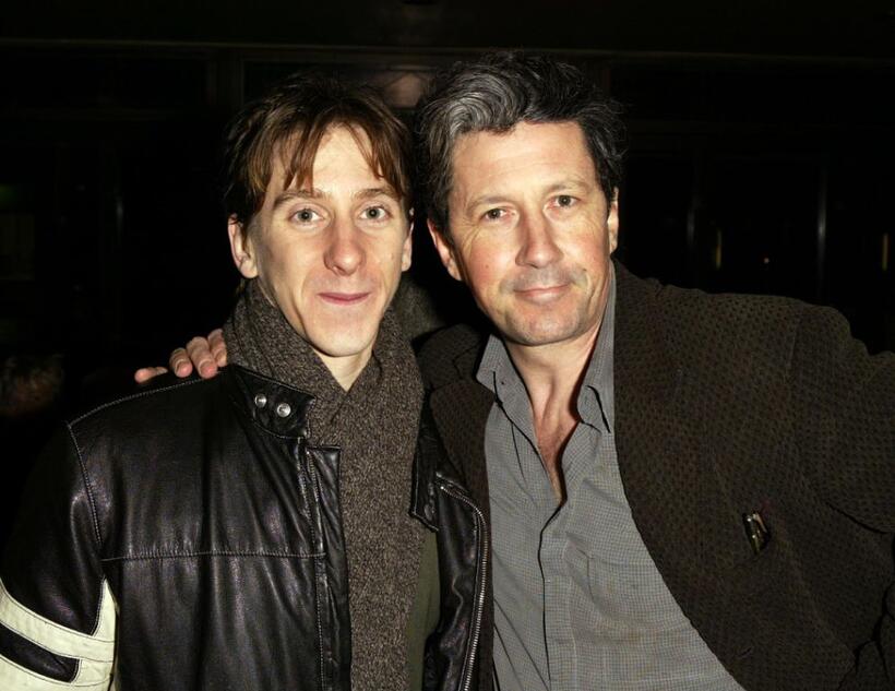 Luther Creek and Charles Shaughnessy at the after party of the closing of "Urinetown."