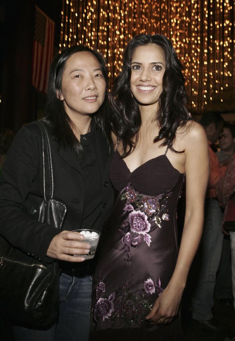 Laura Kim and Sheetal Sheth at the after party of the Los Angeles premiere of "Looking For Comedy In The Muslim World."