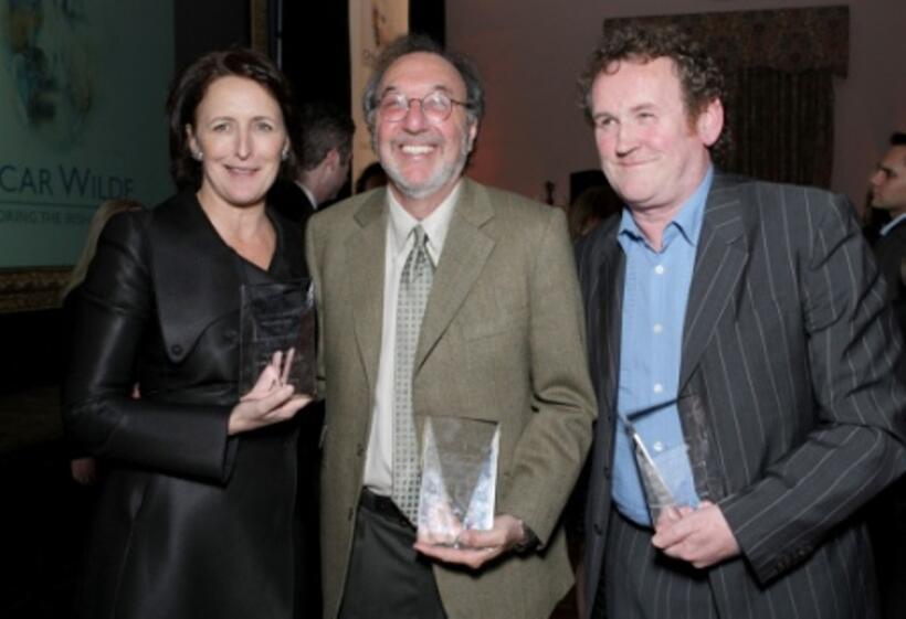 Fiona Shaw, James L Brooks and Colm Meaney at the Third Annual "Oscar Wilde: Honoring The Irish in Film" reception.