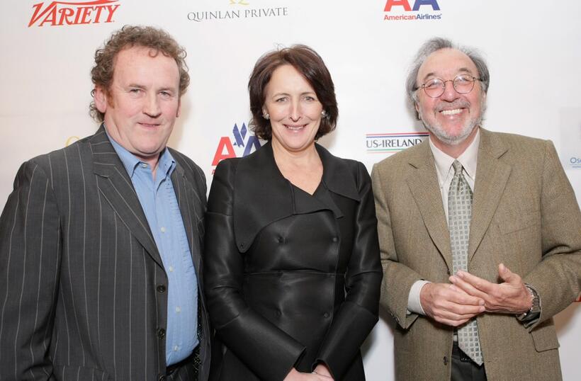 Colm Meaney, Fiona Shaw and Producer James L Brooks at the Third Annual "Oscar Wilde: Honoring The Irish in Film" reception.