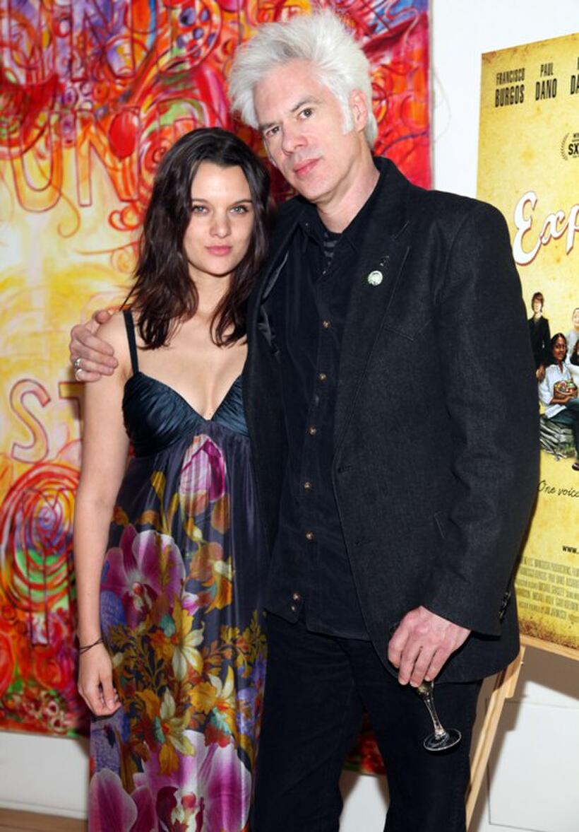 Frankie Shaw and Jim Jarmusch at the after party of the New York premiere of "Explicit Ills."