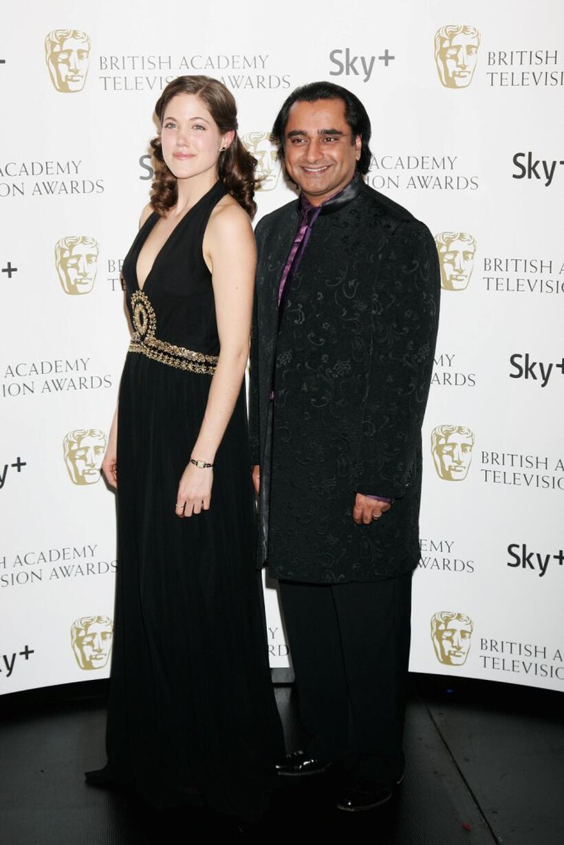 Charity Wakefield and Sanjeev Bhaskar at the British Academy Television Awards 2008.