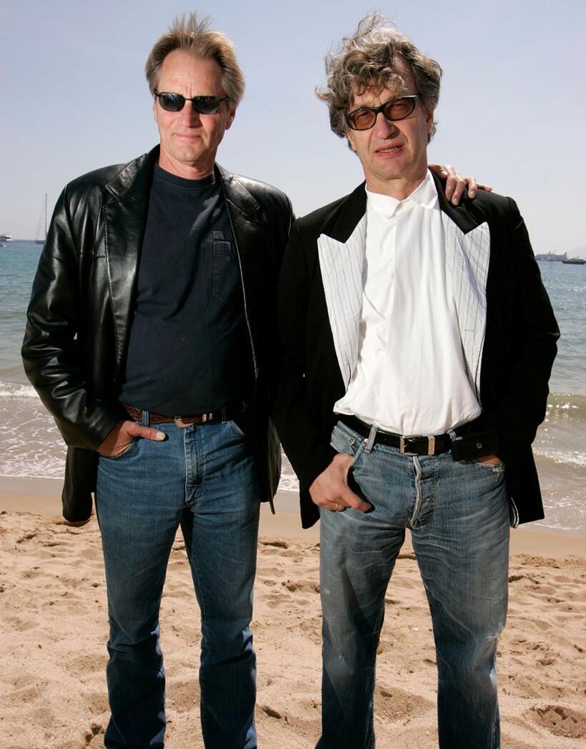 Sam Shepard and Wim Wenders at the promotion of the film "Dont Come Knocking" at the 58th International Cannes Film Festival.
