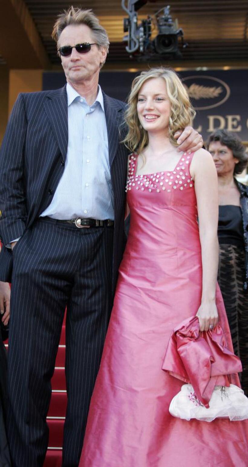 Sam Shepard and Sarah Polley at the screening of the film "Dont Come Knocking" at the 58th edition of the Cannes International Film Festival.