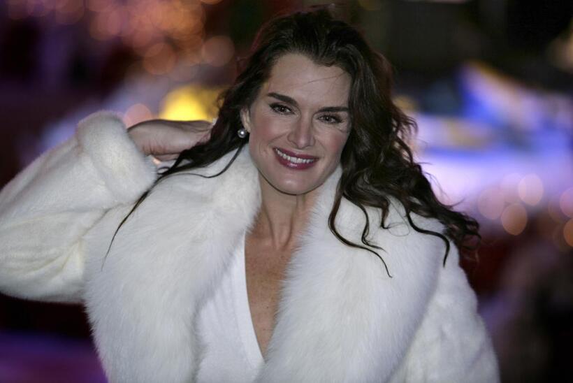 Brooke Shields at the 75th Rockefeller Center Christmas Tree Lighting Ceremony.