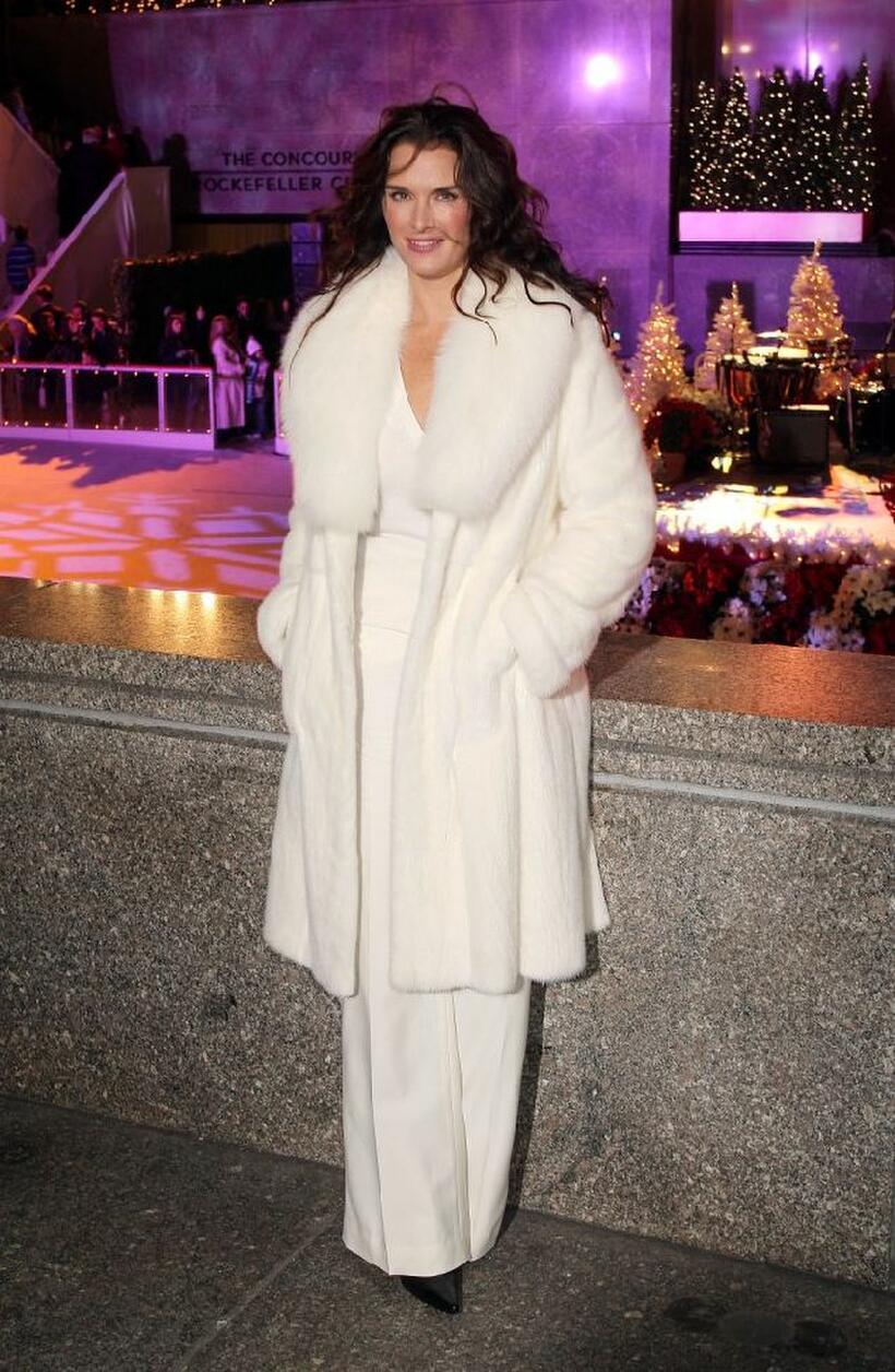 Brooke Shields at the 75th Rockefeller Center Christmas Tree Lighting Ceremony.