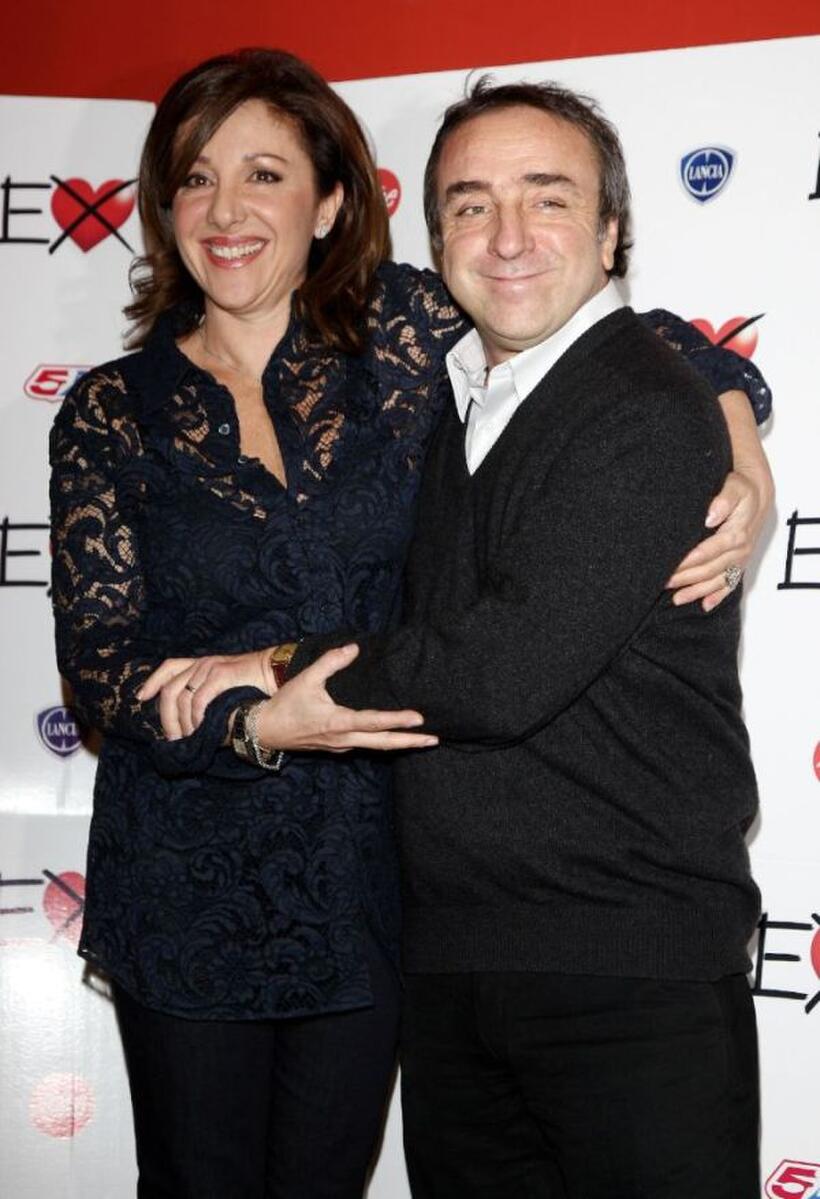 Carla Signoris and Silvio Orlando at the Milan photocall of "Ex."