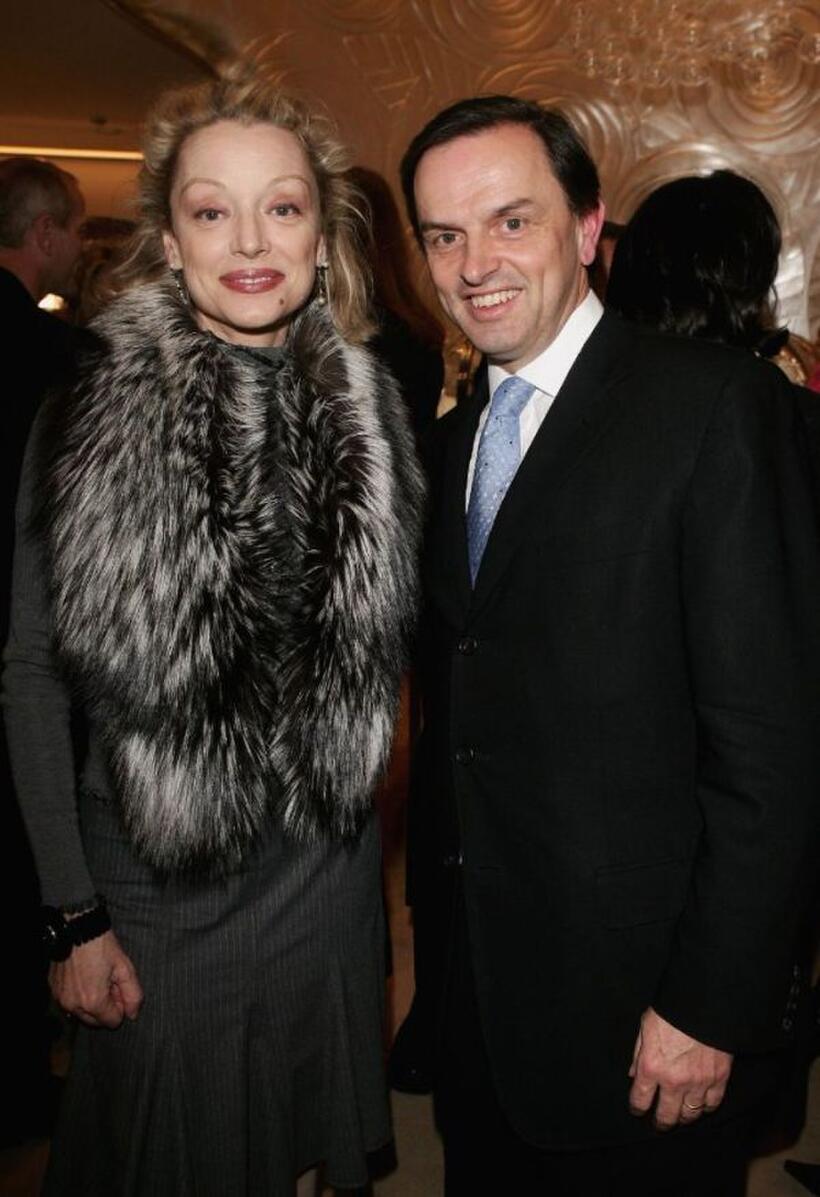 Caroline Sihol and Stanislas De Quercize at the inauguration of the renovated Van Cleef And Arpels Salon.